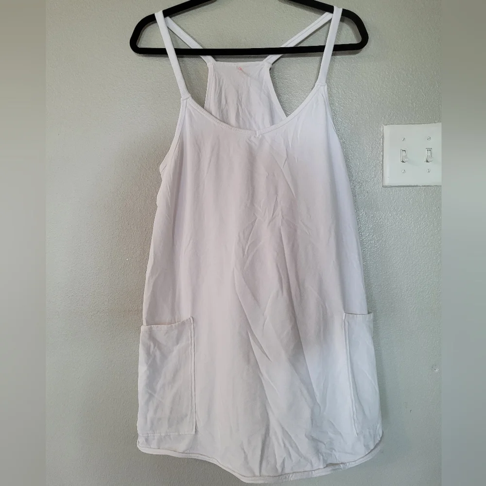 NWOT FP Movement Hot Shot Mini Dress W/ Short Racerback White (M) - Picture 7 of 11